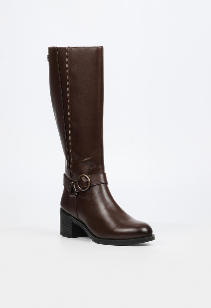 Nicci Tyler - Bruna 1 knee length leather boot - chocolate