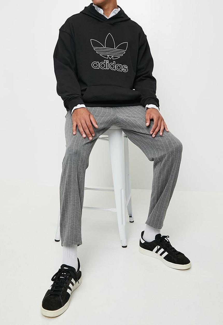 adidas Originals - Outline Trefoil Hoody   Black - Black