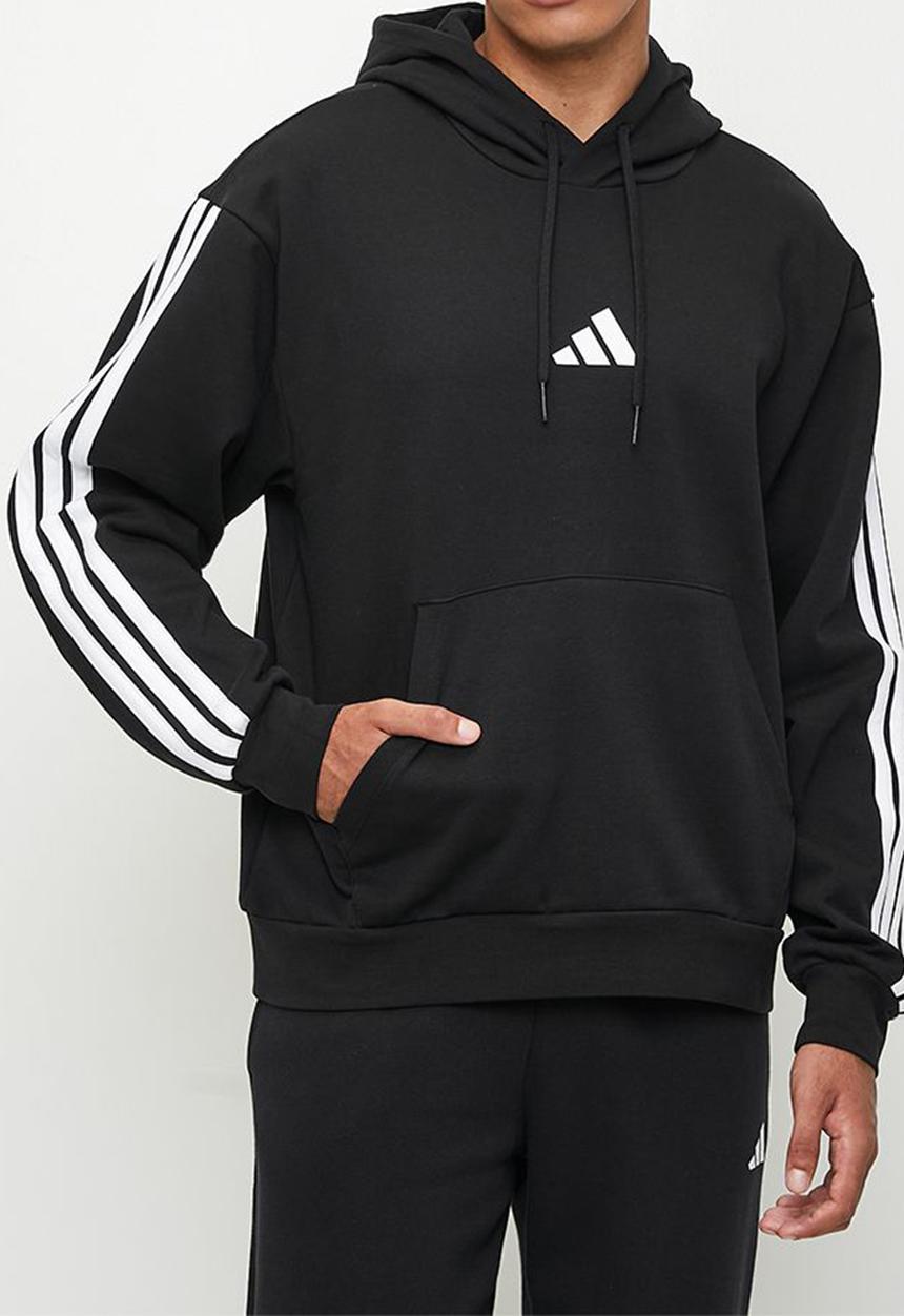 adidas Performance - 3Stripe Fl Hoody 2 Black - Black