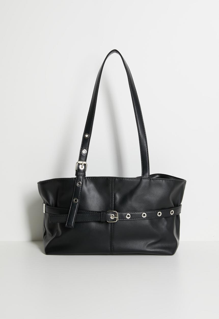 Tessa Design - Anais Buckle Shoulder Bag - Black