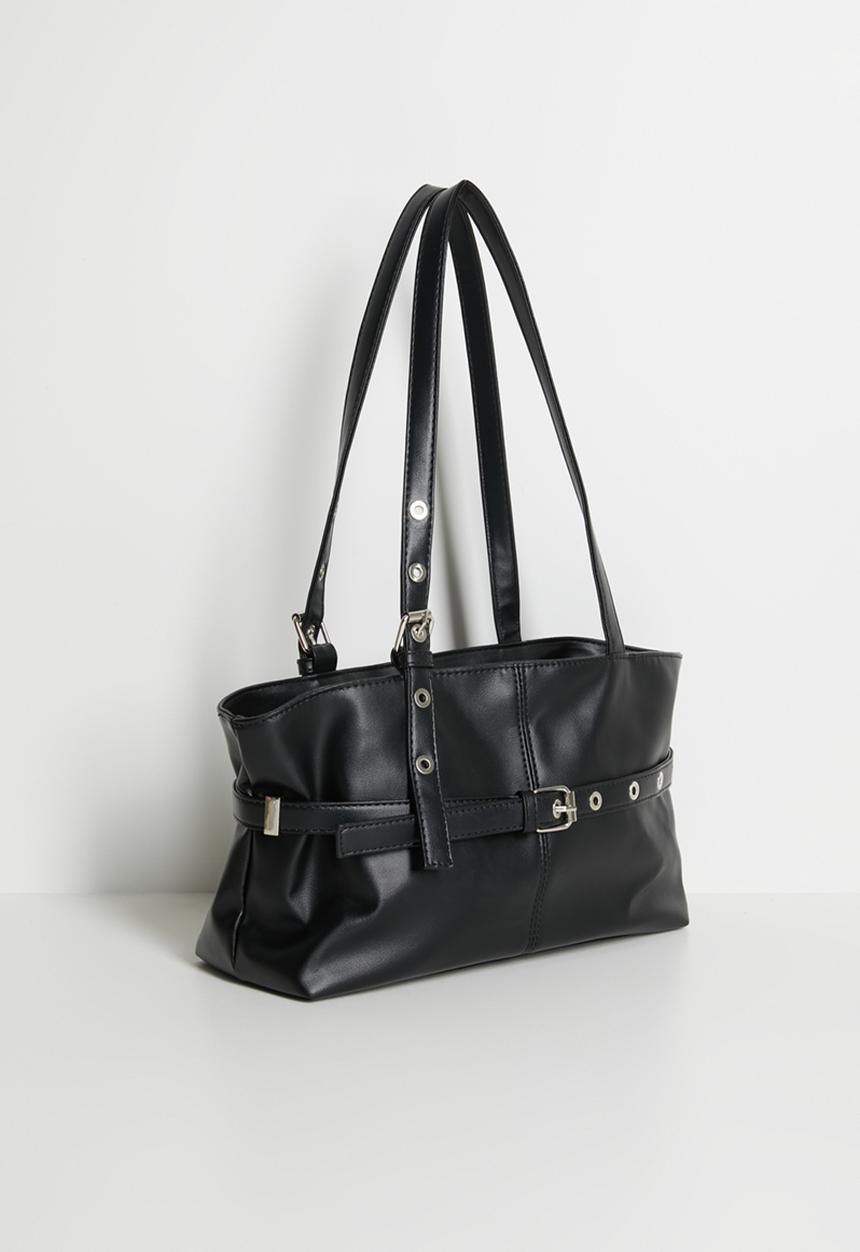 Tessa Design - Anais Buckle Shoulder Bag - Black