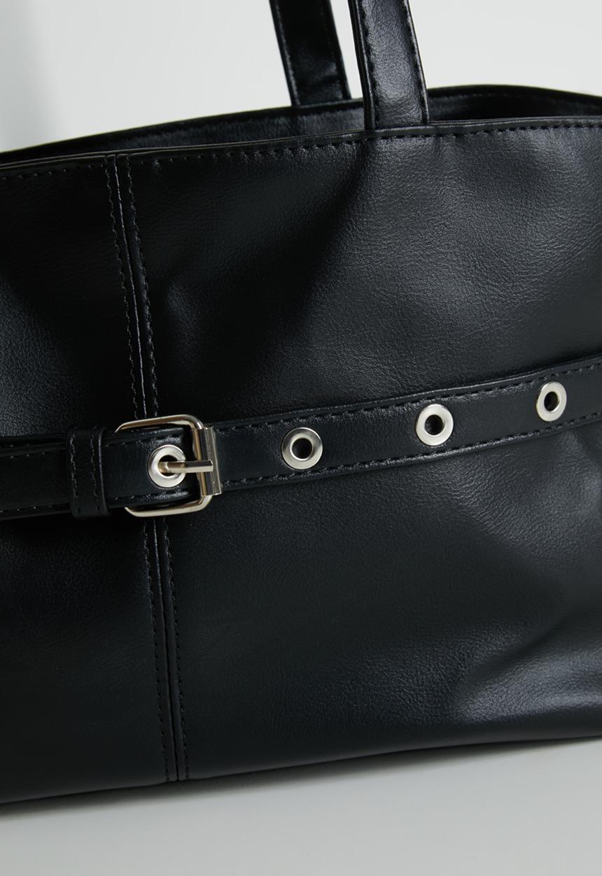Tessa Design - Anais Buckle Shoulder Bag - Black
