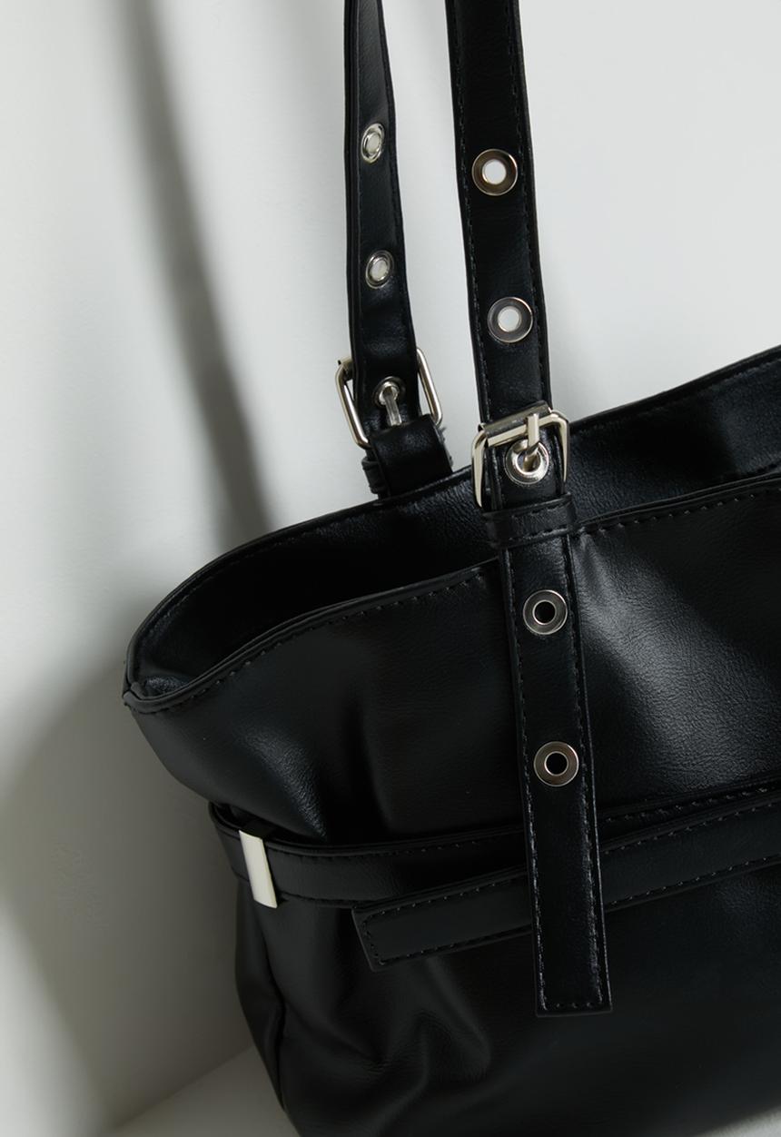 Tessa Design - Anais Buckle Shoulder Bag - Black