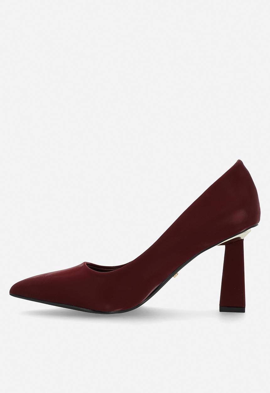 Miss Black - Dayla 1 square court heel - wine