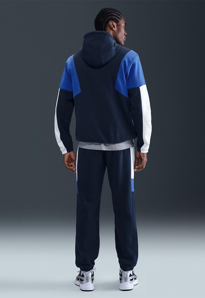Nike - NSW Club FL Hooded GX Tracksuit set   - Navy/Blue/White
