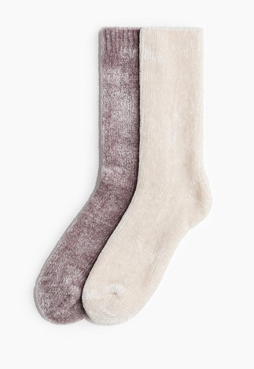 H&M - 2-pack chenille socks -