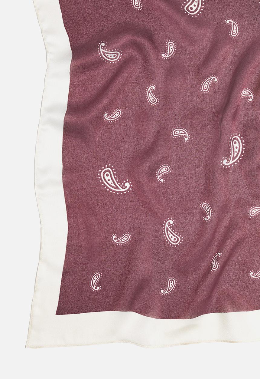H&M - Patterned scarf - burgundy/paisley pattern