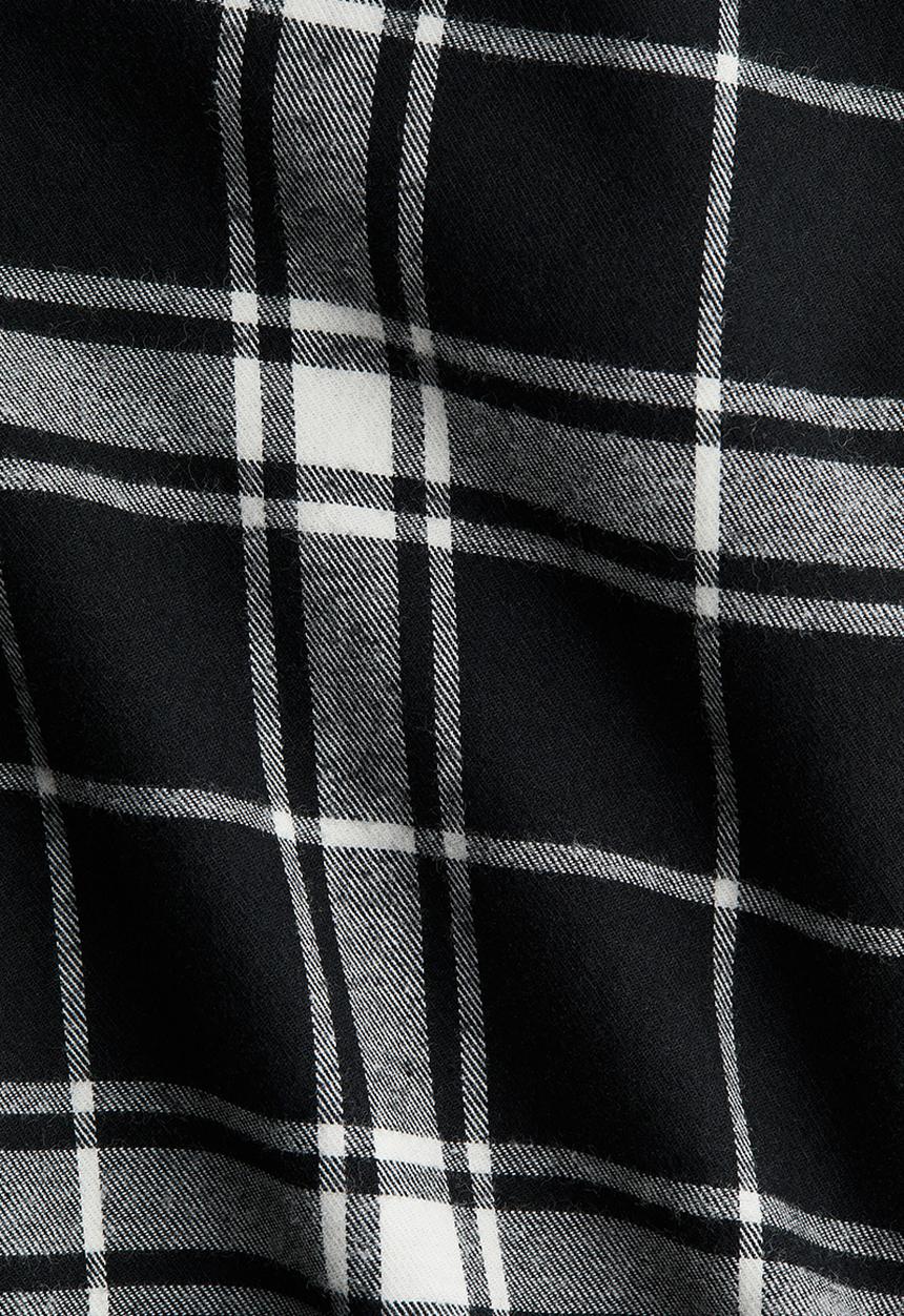H&M - Flannel pyjama bottoms - black/checked