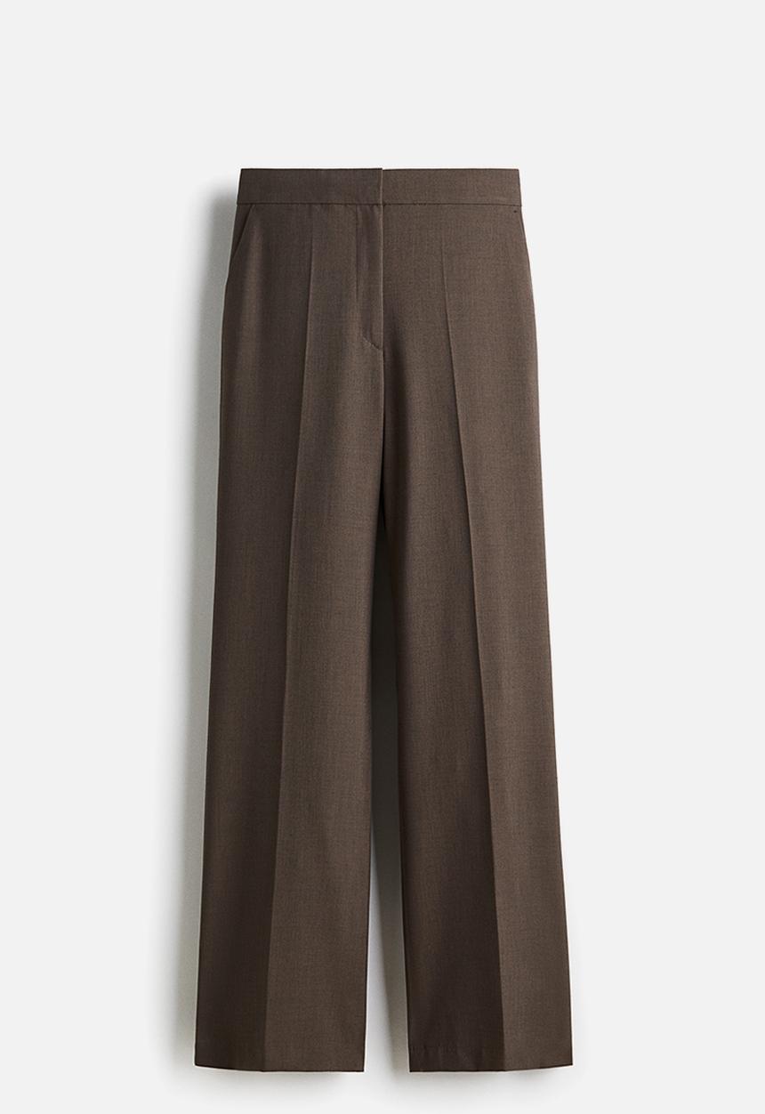 H&M - Straight crease-leg trousers - brown
