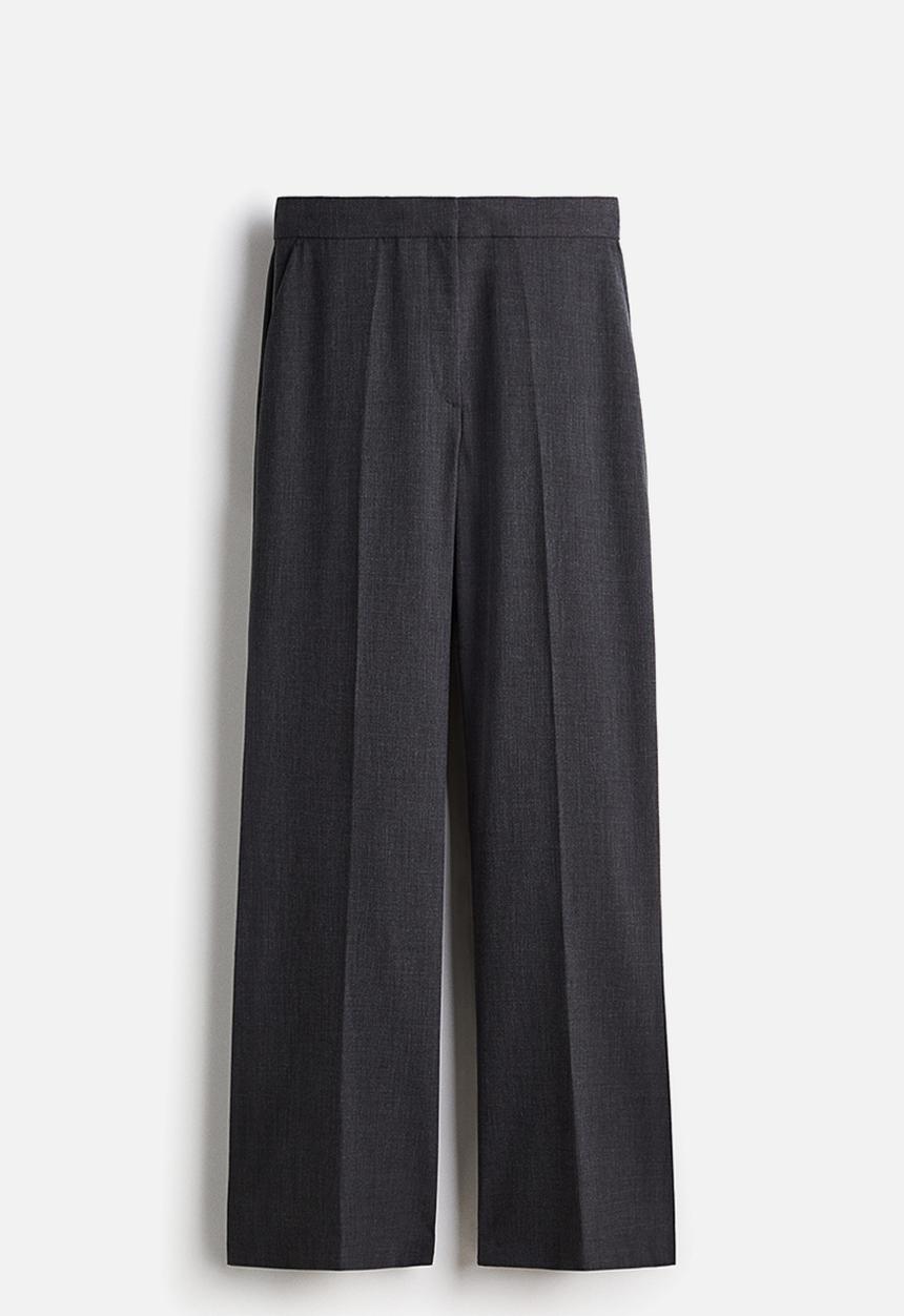 H&M - Straight crease-leg trousers - dark grey