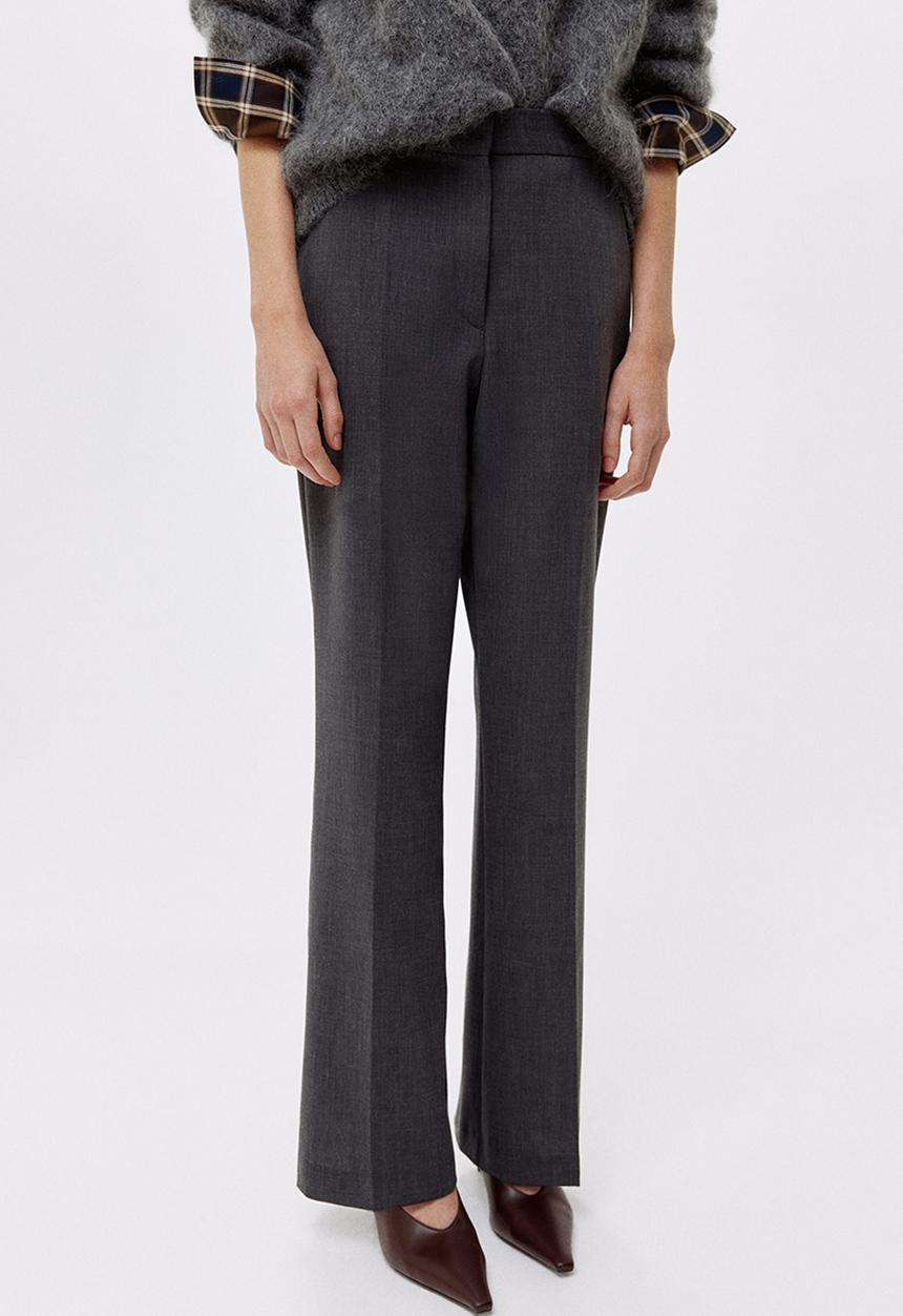 H&M - Straight crease-leg trousers - dark grey