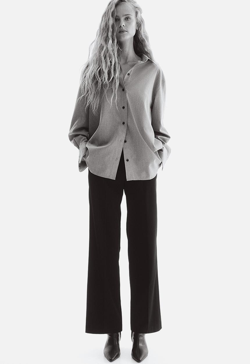 H&M - Straight trousers - black
