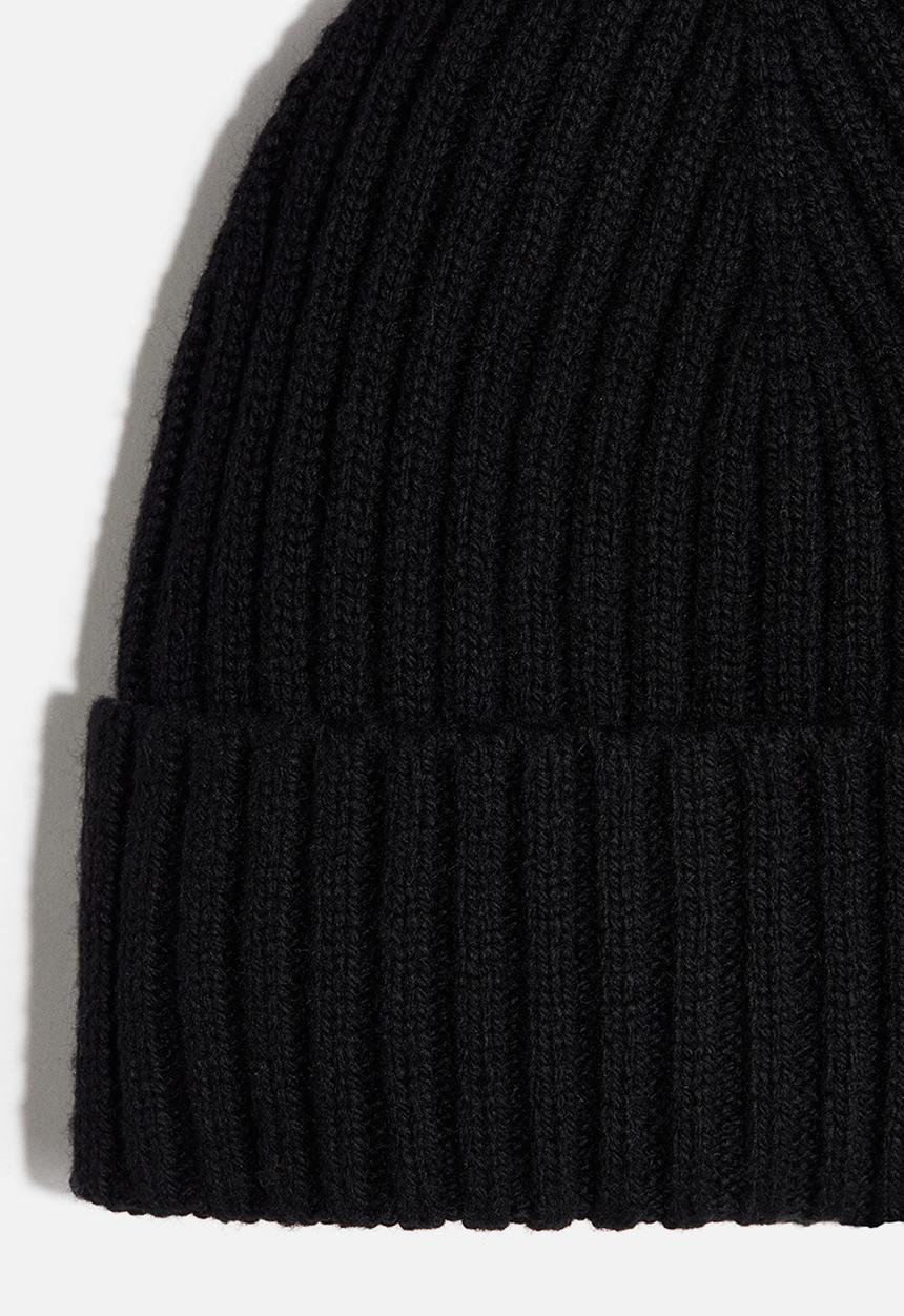 H&M - Rib-knit beanie - black