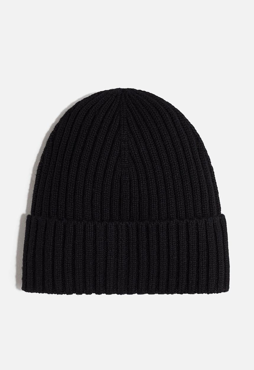 H&M - Rib-knit beanie - black