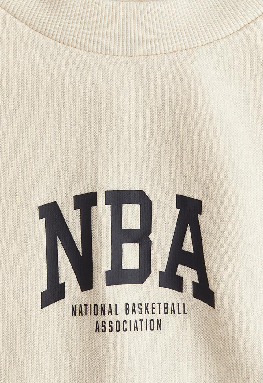 H&M - Oversized printed sweatshirt - light beige/nba