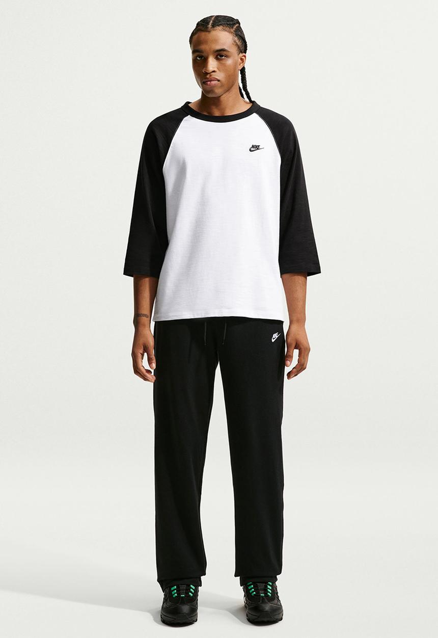 Nike - NSW Club  Knit Open-Hem Pants - Black