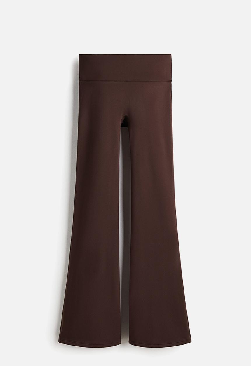 H&M - Flared fleece sports leggings with softmove? - warm brown