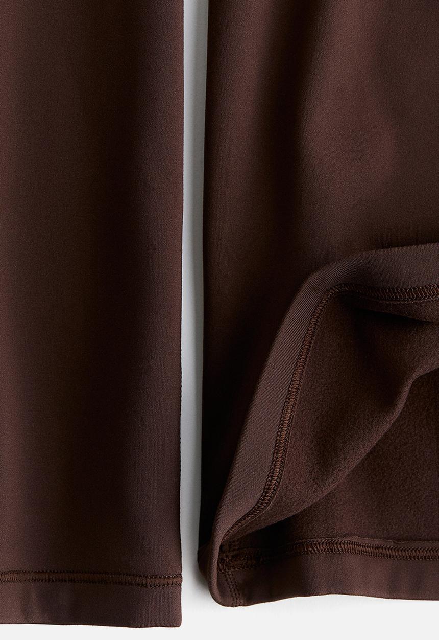 H&M - Flared fleece sports leggings with softmove? - warm brown