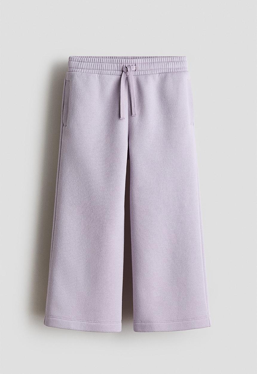 H&M - Wide brushed-inside joggers - light purple