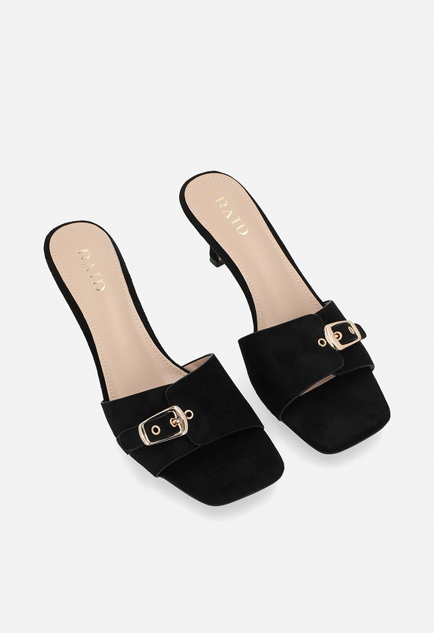 Raid London - Caisyn open toe stiletto heel mule - black 