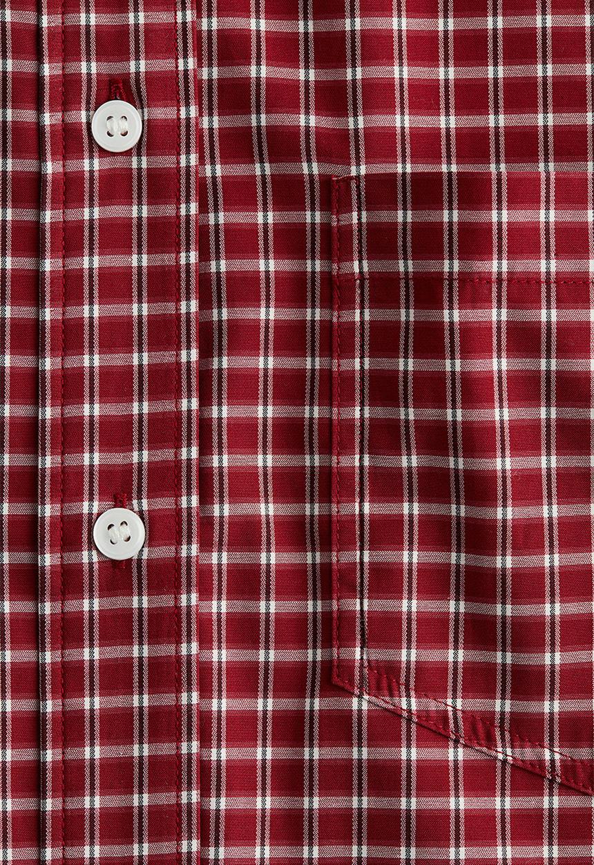 H&M - Cotton poplin shirt - red/checked
