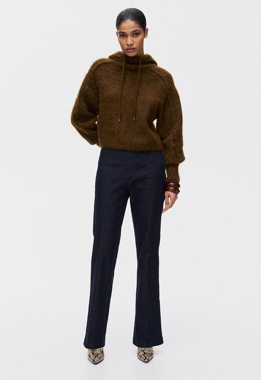 H&M - Flared high jeans - dark denim blue