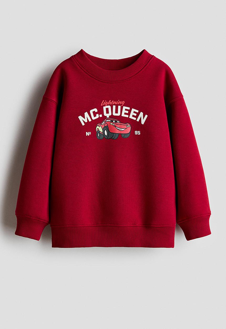 H&M - Printed sweatshirt - red/cars