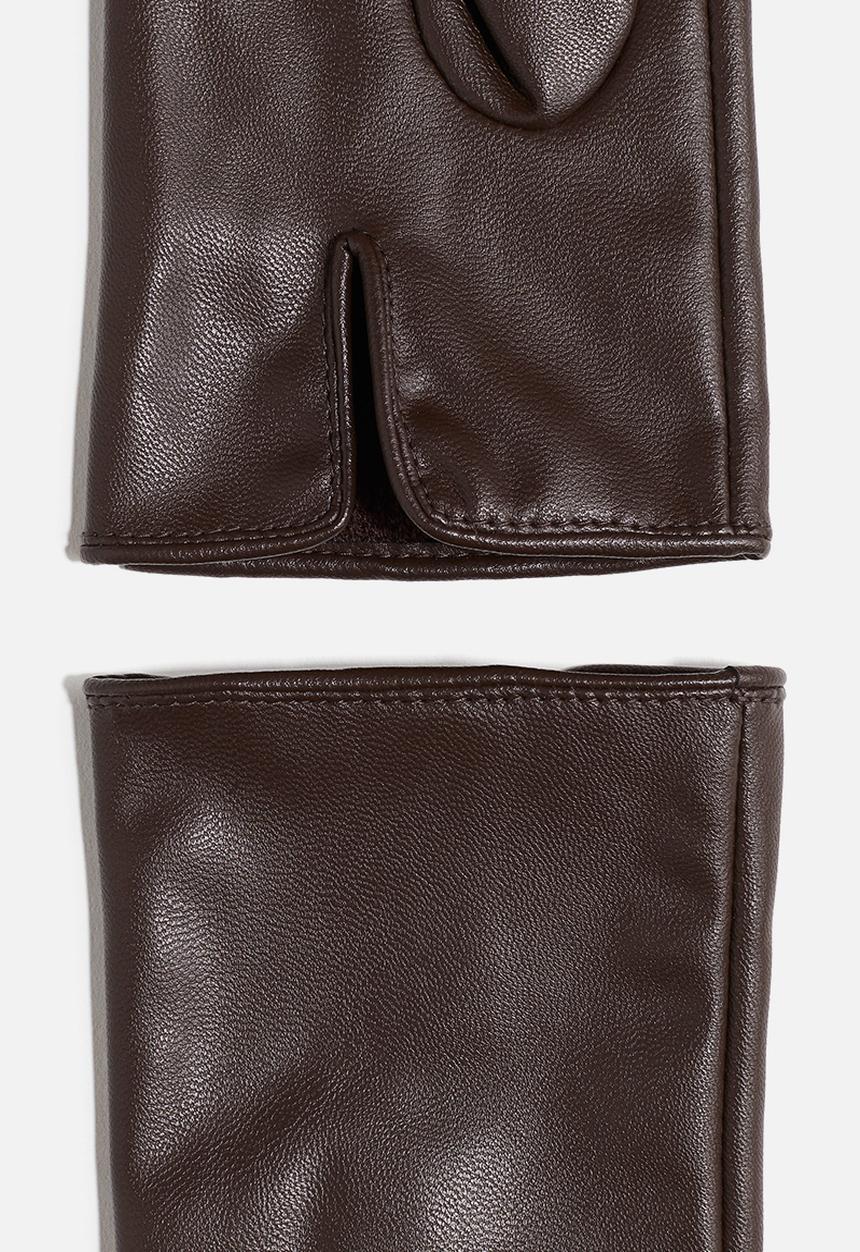H&M - Coated gloves - dark brown