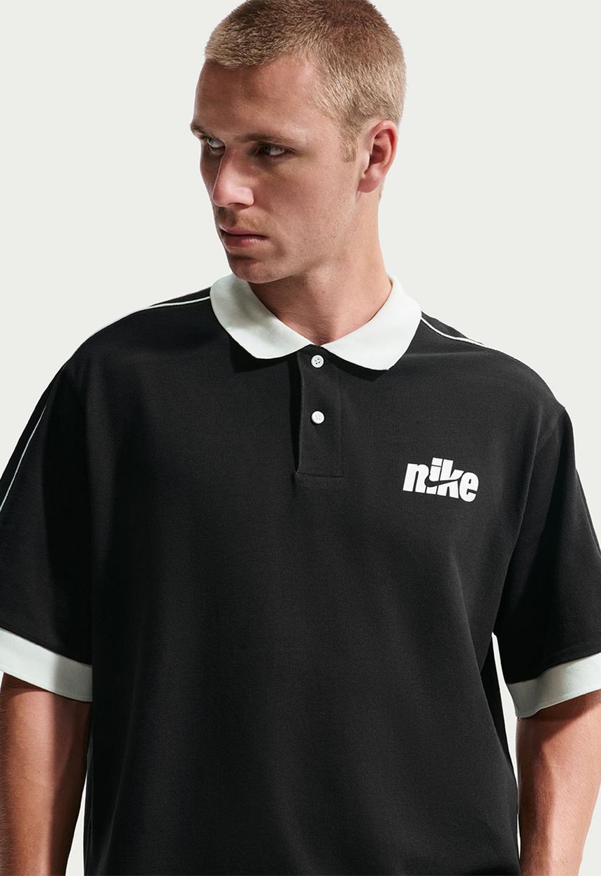 Nike - NSW Club Oversized Short-Sleeve  Futbol Polo - Black