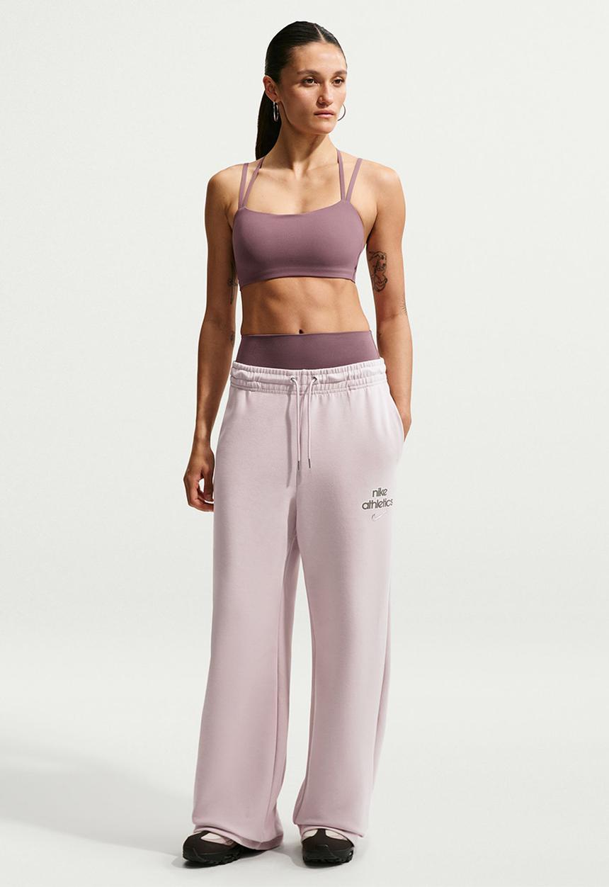 Nike - W Nk Phnx Flc Hr Pant Wd Gls - Platinum Violet