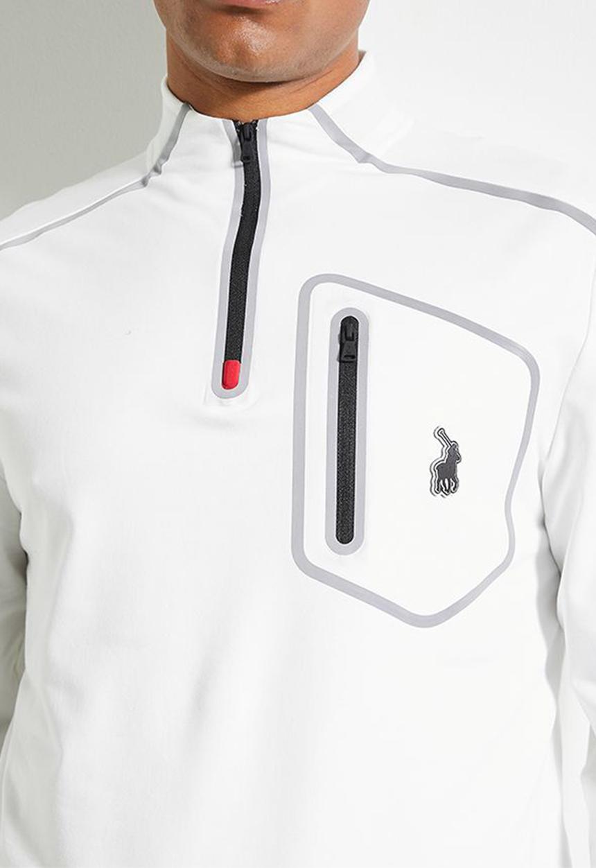 POLO - Men Sport Ls High Neck Sweat Top - Off White