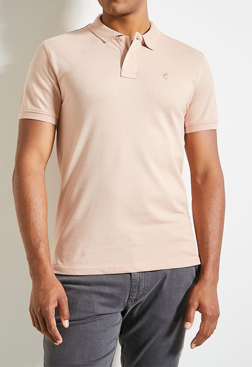POLO - Mens Essential Pique Ss Golfer - Pink
