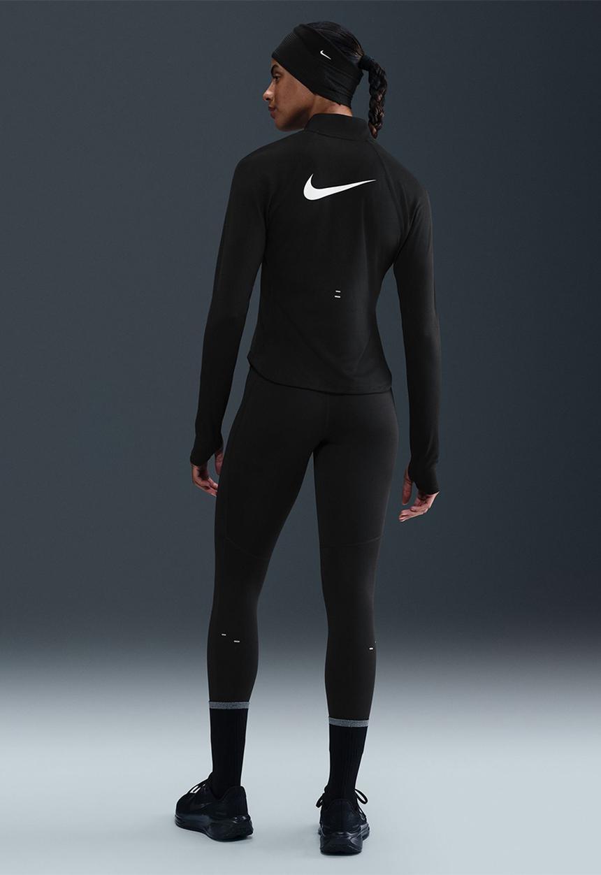 Nike - W Nk Tempo Swsh Hbr Df Hz Top - Black/White