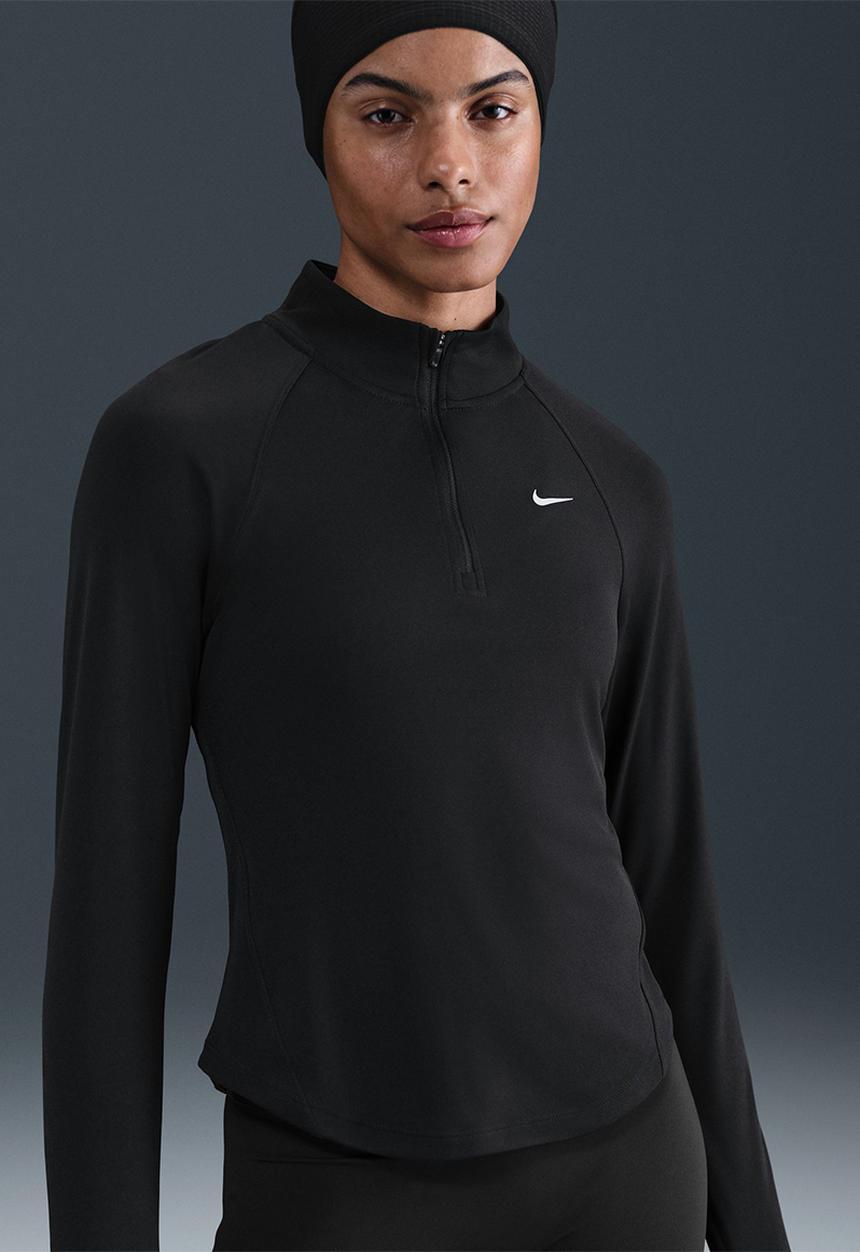 Nike - W Nk Tempo Swsh Hbr Df Hz Top - Black/White