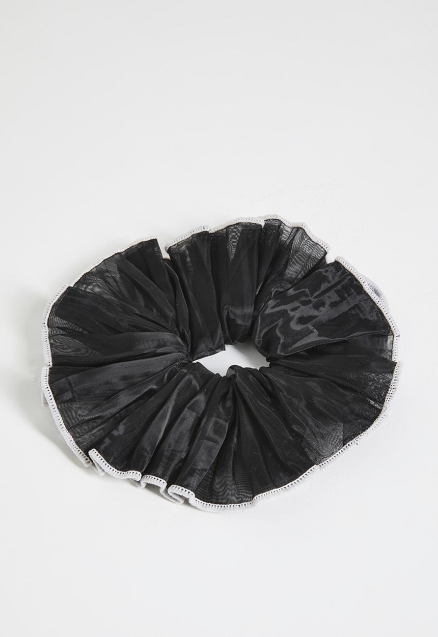 Tessa Design - Cove Pleated Chiffon Scrunchie Pack - Cream & Black
