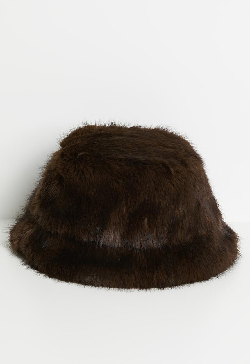 Tessa Design - Cosette Faux Fur Hat - Brown