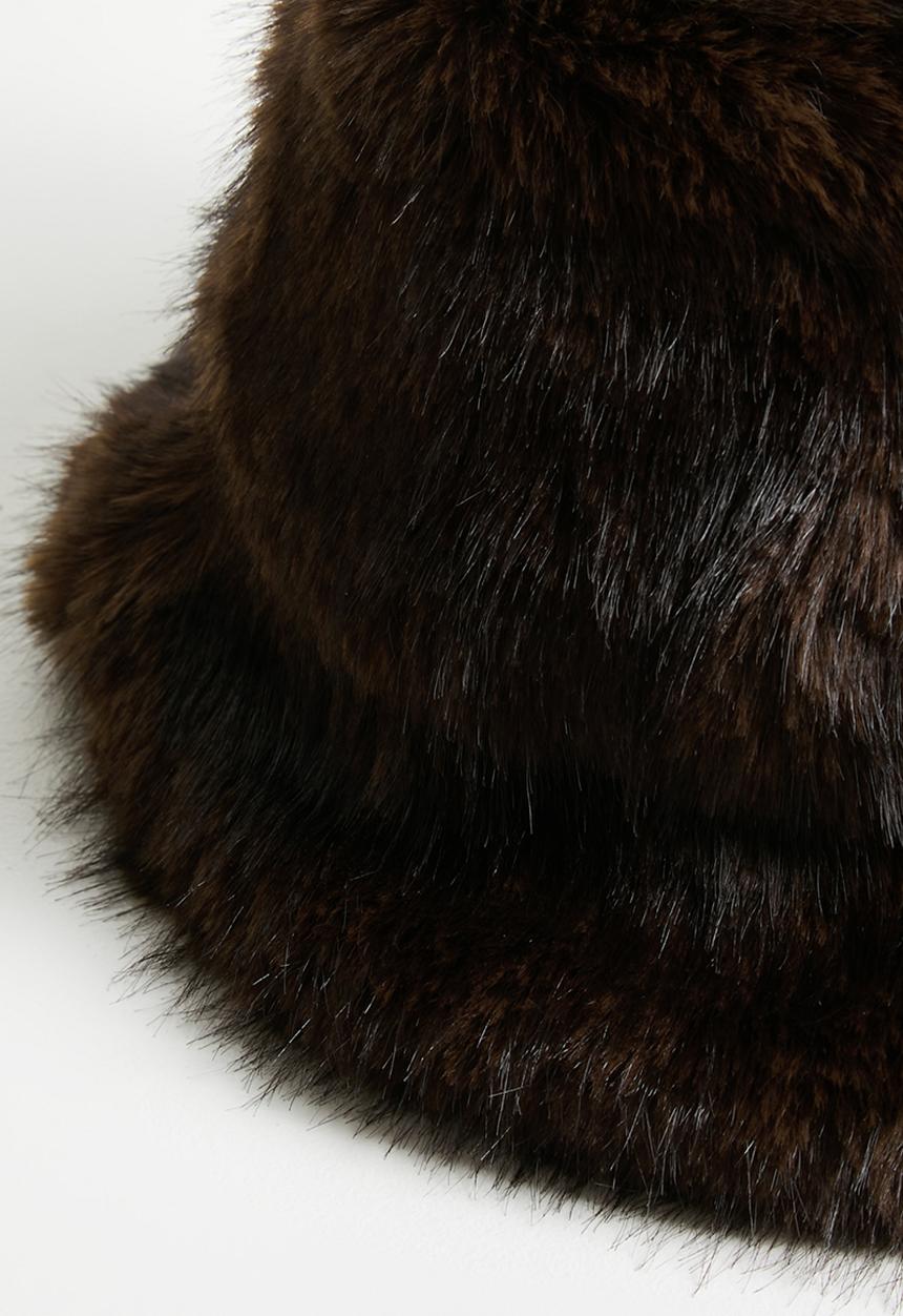 Tessa Design - Cosette Faux Fur Hat - Brown