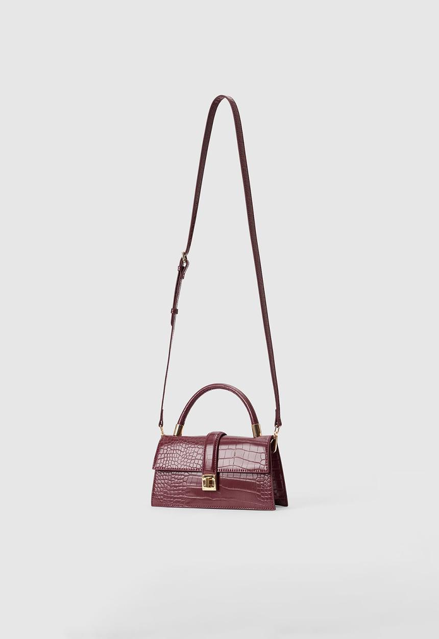 Forever New - Violet lock detail top handle bag in vintage merlot
