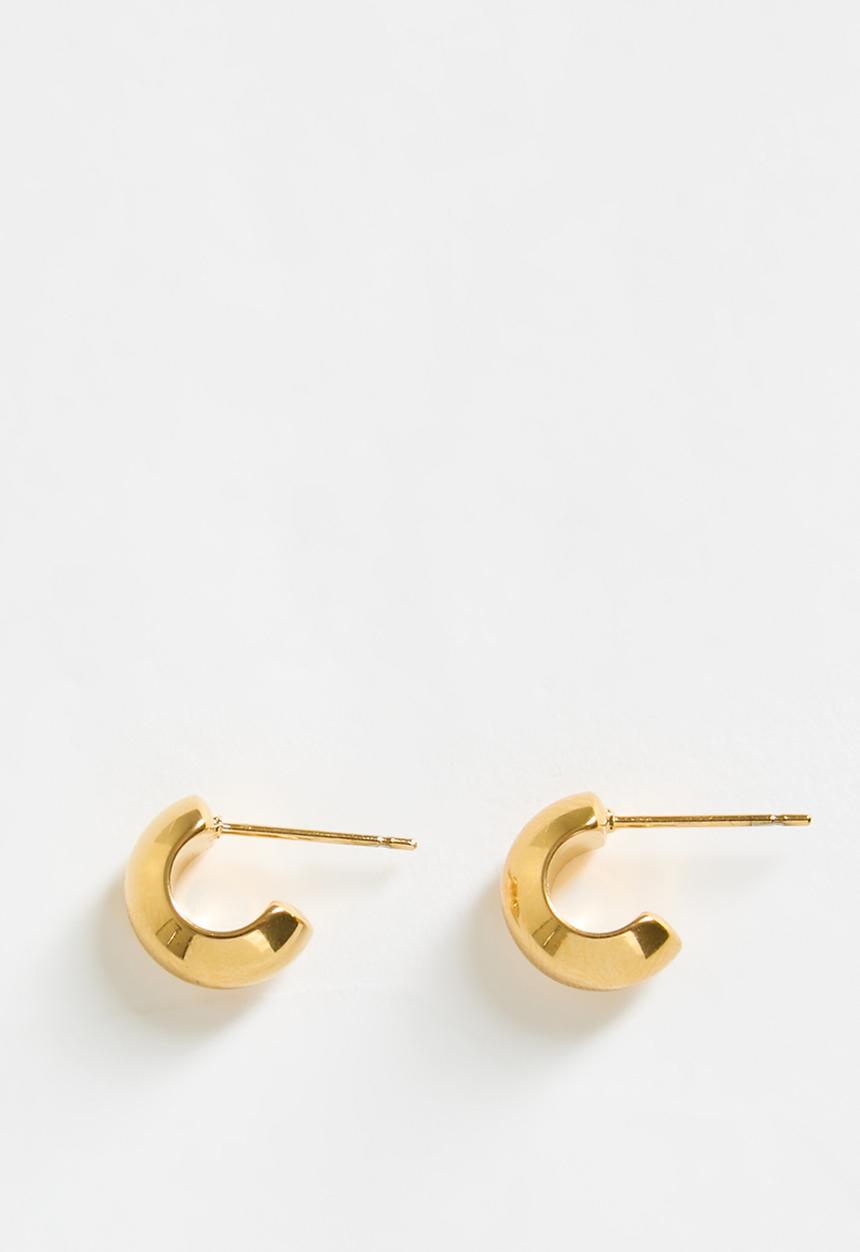 Zoe on Trend - Modern hoop earrings - gold