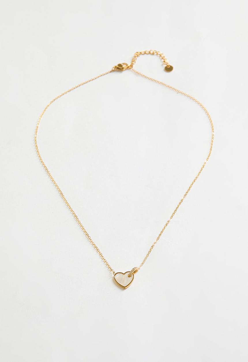 Zoe on Trend - Pretty heart pendant necklace - gold