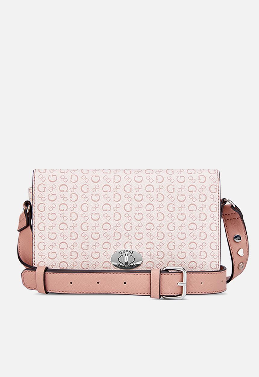 GUESS - Burnaby Mini Crossbody Flap Bag - Light Rose