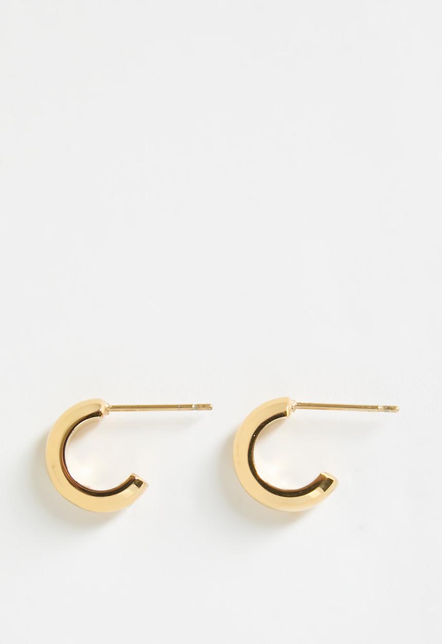 Zoe on Trend - Chunky modern hoop earrings - gold