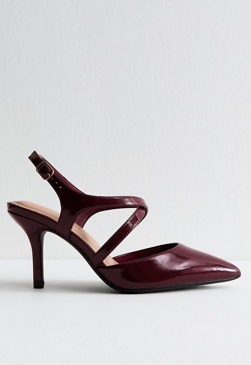 New Look - Wide fit tycoon stiletto heel - burgundy
