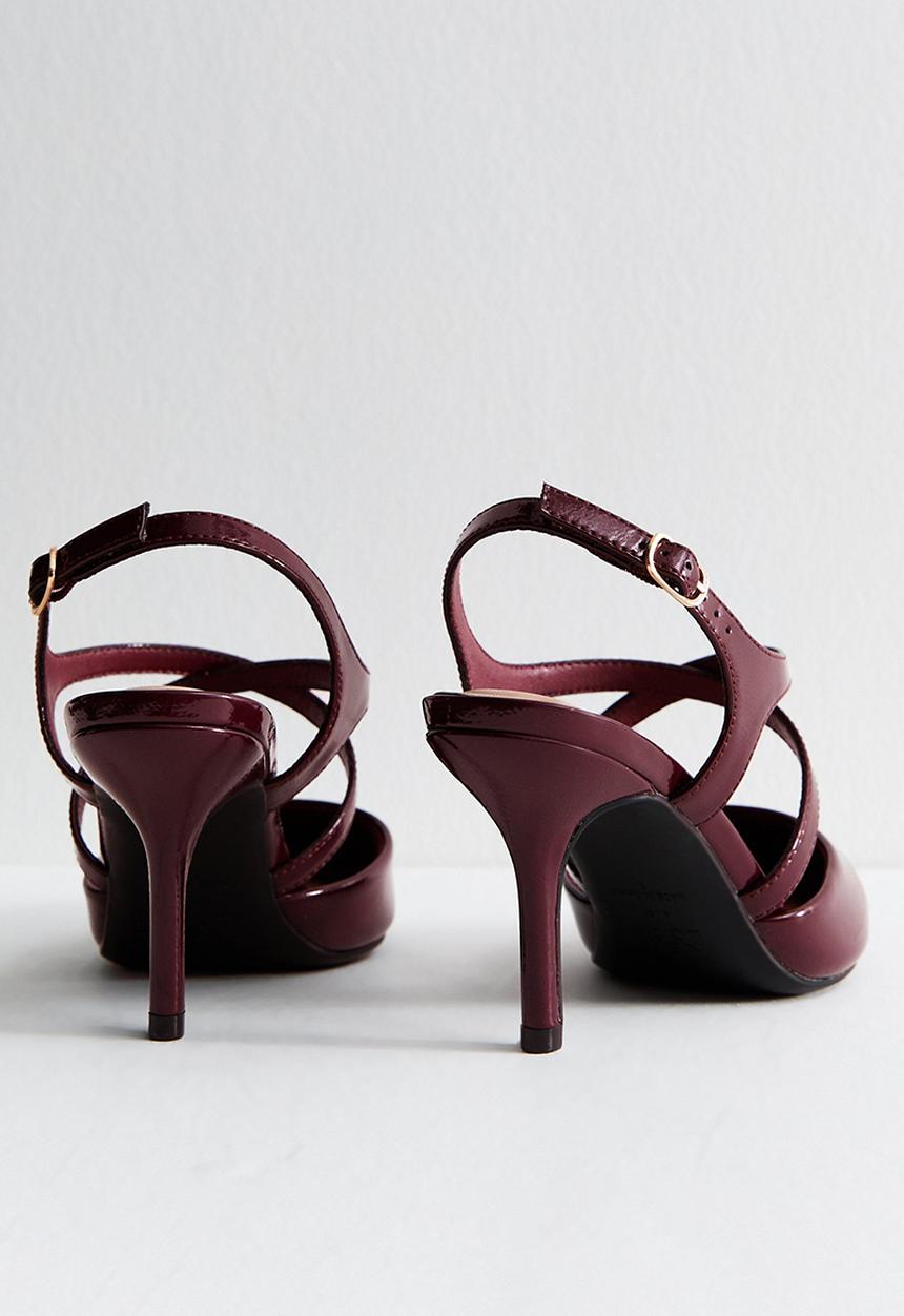 New Look - Wide fit tycoon stiletto heel - burgundy
