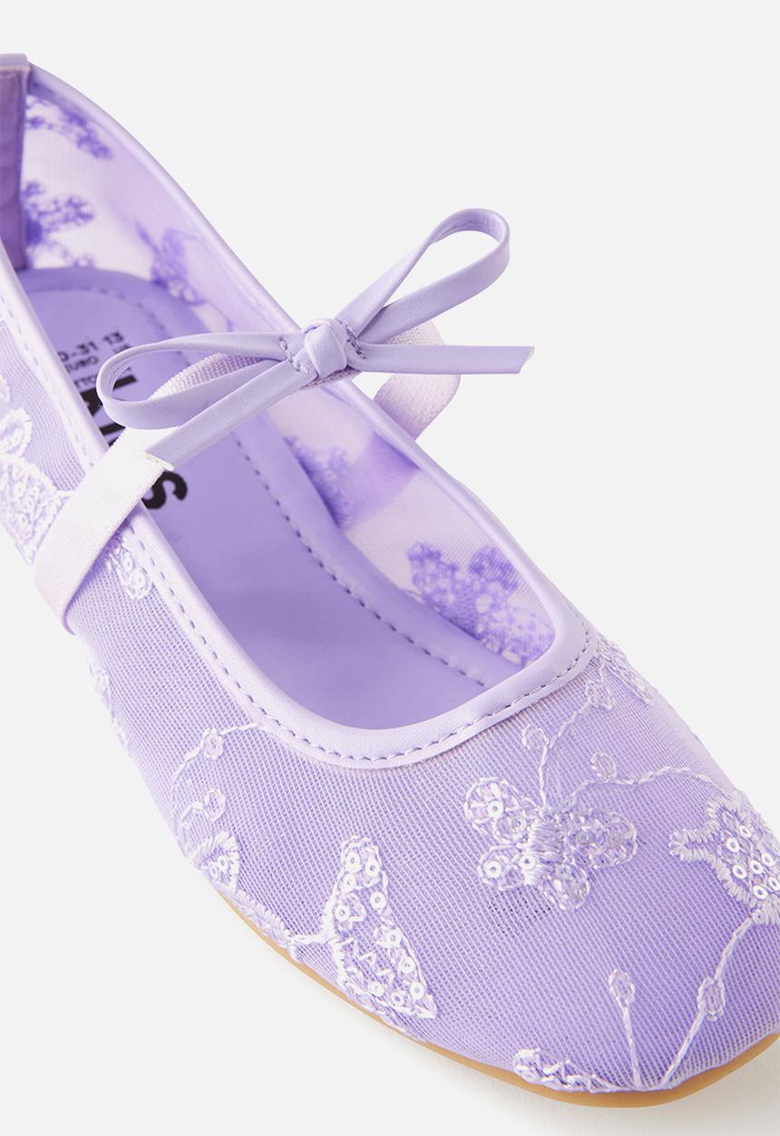 Cotton On - Olivia Ballet Flat -Vintage Lilac/Embellished Mesh
