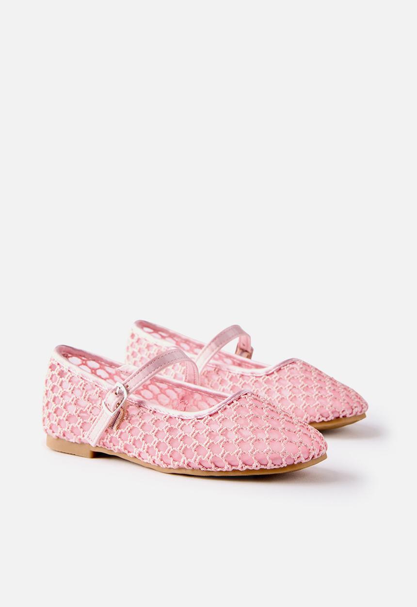 Cotton On - Olivia Ballet Flat  - Tea Party Pink /Woven 