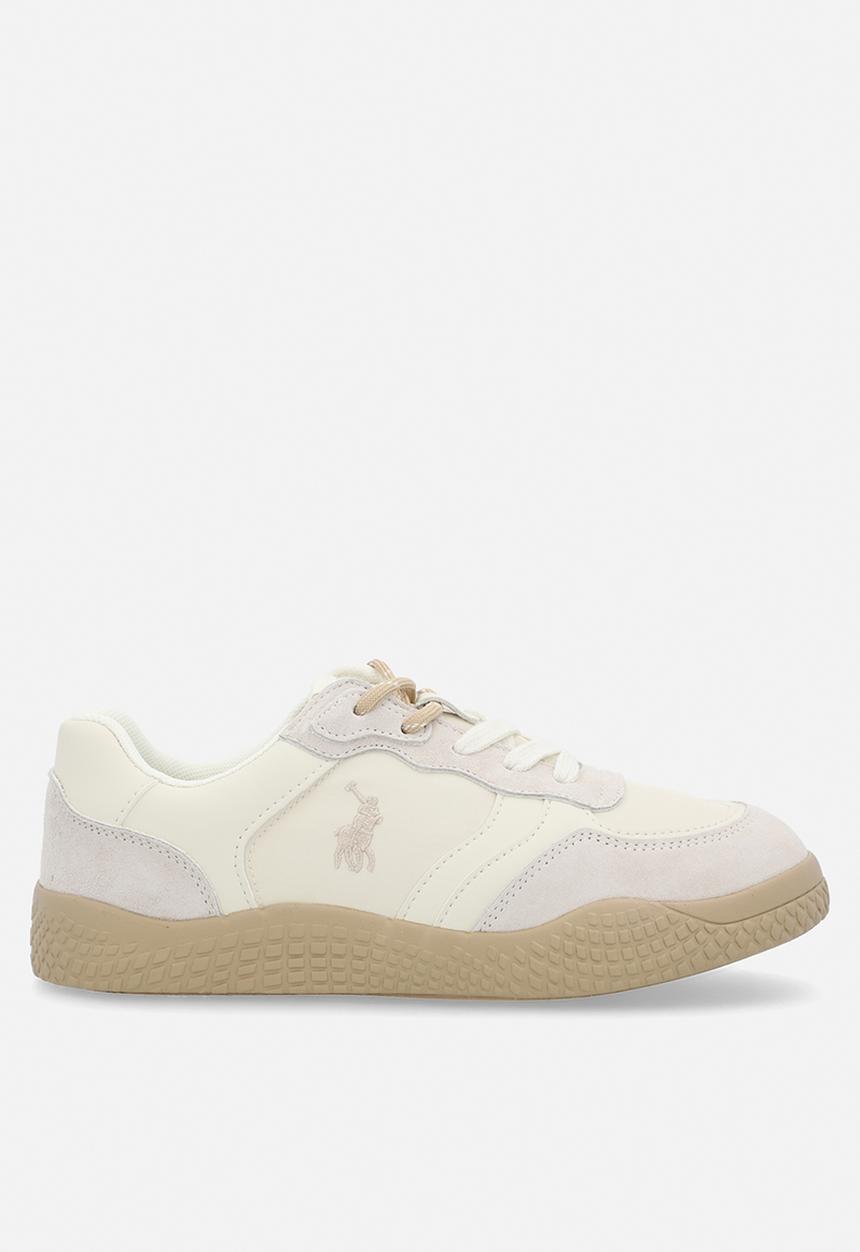 Double lace colour block sneaker - stone