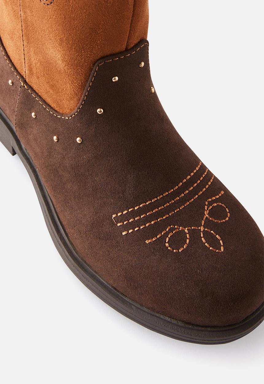 Cotton On - Boho Western Boot -Rocky Road