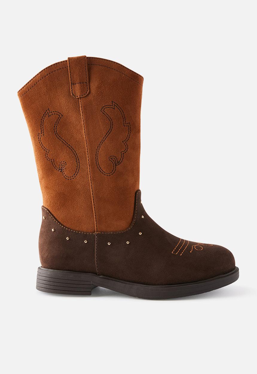 Cotton On - Boho Western Boot -Rocky Road