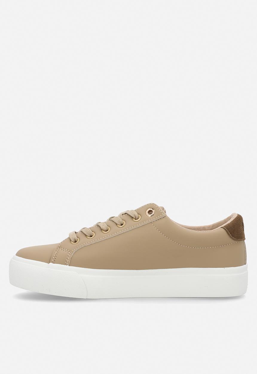 POLO - Rubberised platform sneaker - stone
